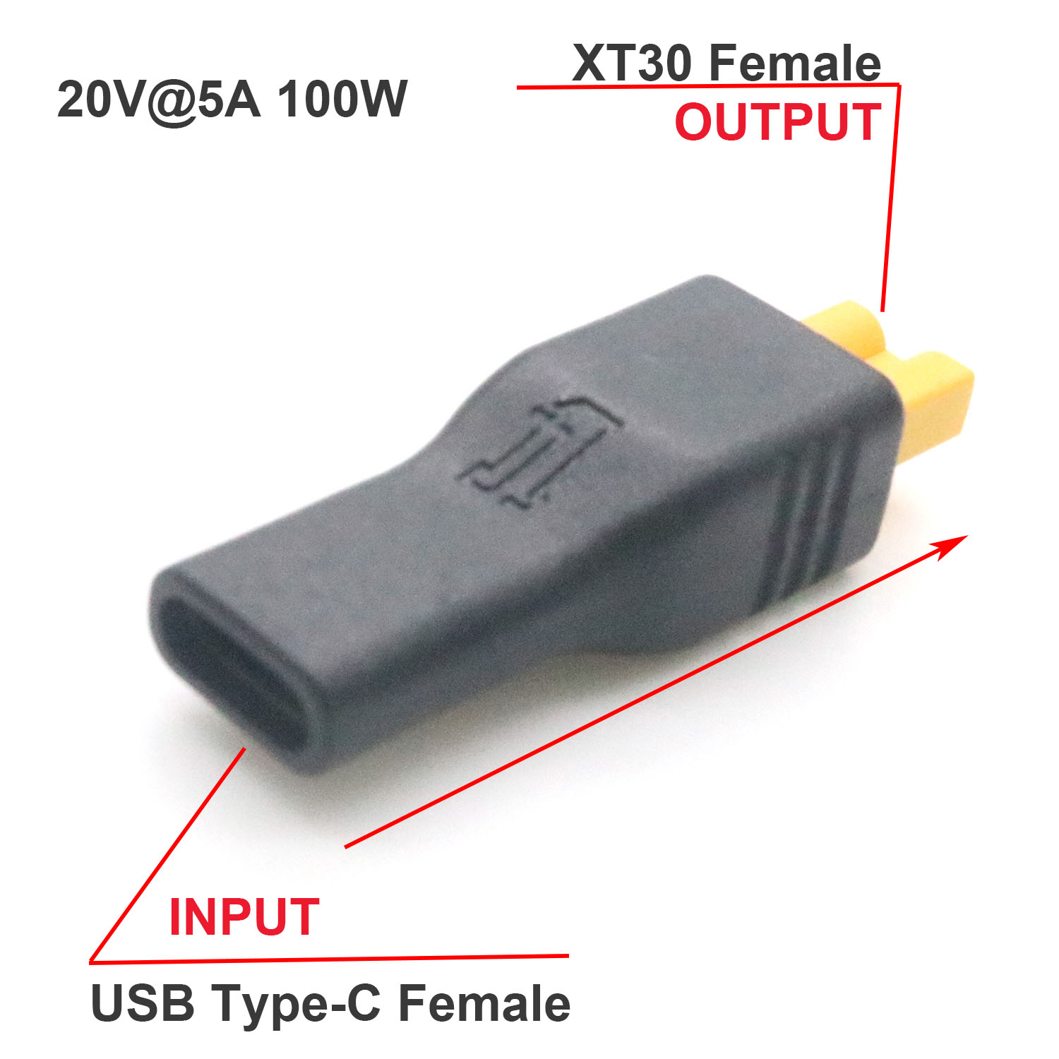 1개 USB 타입 C 여성 입력 포트에서 XT30 여성 - Drone Battery Adapter 리뷰 및 가격