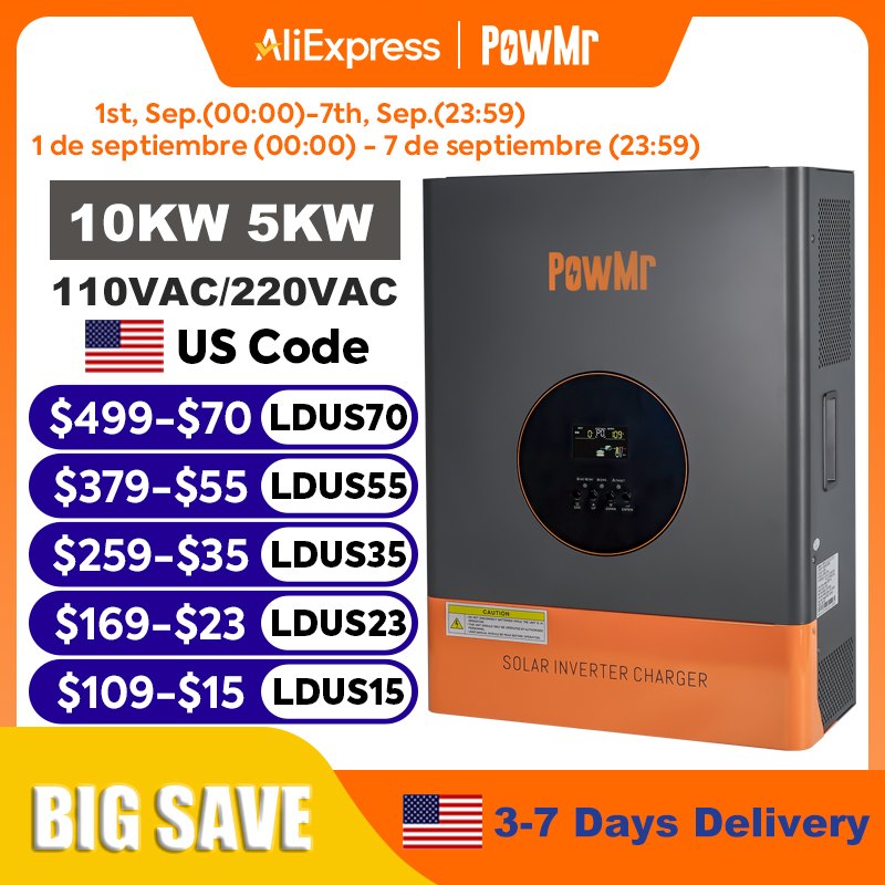 PowMr 10KW 5KW 분리형 인버터 48V 110 - Drone Solar Charger 리뷰 및 가격